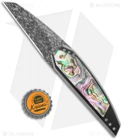 Corrie Schoeman Strike Liner Lock Knife Abalone/Carbon Fiber (3" Damascus) 7 Corrie Schoeman Strike Liner Lock Knife Abalone/Carbon Fiber (3" Damascus) -Knife Shop Corrie Schoeman Strike LL Knife Marble Abalone G 10 Damascus BHQ 124144 jr bottlecap