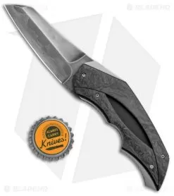 Corrie Schoeman X-Ecute Flipper Knife Marble Carbon Fiber (3" Damascus) -Knife Shop Corrie Schoeman X Ecute Flipper Marble CF Damascus BHQ 36835 jr bottlecap
