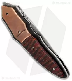 Corrie Schoeman X-Plain Flipper Knife Red Stabilized Pod (2.75" Hamon) 6 Corrie Schoeman X-Plain Flipper Knife Red Stabilized Pod (2.75" Hamon) -Knife Shop Corrie Schoeman X Plain Red stabilized pod hamon BHQ 72035 er side