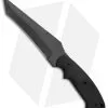 Crawford Custom Kasper Tanto Fighter Fixed Blade Knife Black Micarta (6" Black)