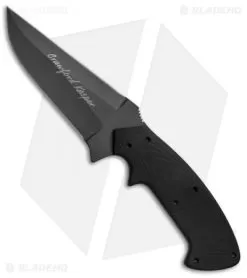 Crawford Custom Kasper Scorpion Fixed Blade Knife Black G-10 (4.5" Black DLC)