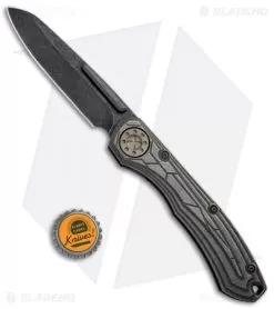 Curtiss Custom Knives 561 Liner Lock Knife Titanium (4" Acid Stonewash) -Knife Shop Curtiss Knives 561 LL Ti Acid SW BHQ 71525 jr bottlecap