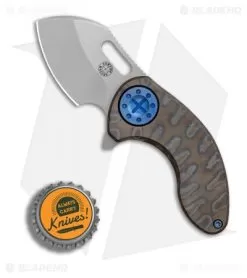 Curtiss Custom Custom Nano Flipper Knife Heat Ano Ti W/ Blue Hardware (2" SW) -Knife Shop Curtiss Knives Custom Nano Heat Ano Ti Blue Hardware SW BHQ 82242 er bottlecap