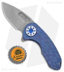 Curtiss Custom Knives F3 Compact Frame Lock Knife FJ Milled Ti/Blue (2.5" SW ) -Knife Shop Curtiss Knives F3 Compact FL FJ Milled Ti Blue SW BHQ 178871 jr bottlecap