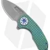 Curtiss Custom F3 Compact Frame Lock Knife Frag Milled Ti/Green (2.5" SW)
