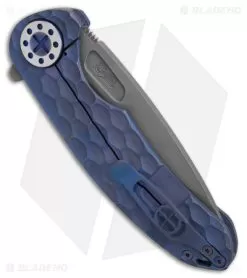 Curtiss Custom Knives F3 Large Frame Lock Knife SF Ti/Blue (3.87" SW) 6 Curtiss Custom Knives F3 Large Frame Lock Knife SF Ti/Blue (3.87" SW) -Knife Shop Curtiss Knives F3 FLK SF TI Blue 3in SW BHQ 178949 td side