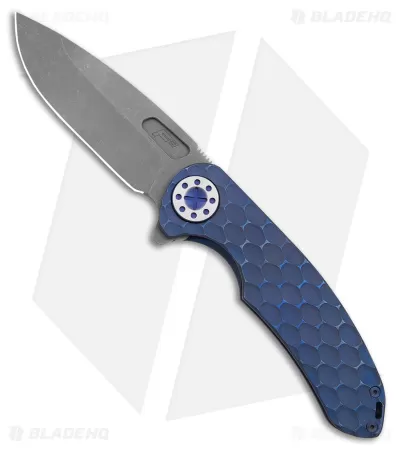 Curtiss Custom Knives F3 Large Frame Lock Knife SF Ti/Blue (3.87" SW) 1 Curtiss Custom Knives F3 Large Frame Lock Knife SF Ti/Blue (3.87" SW)
