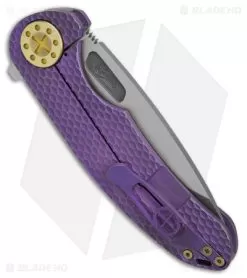 Curtiss Custom Knives F3 Large Frame Lock Knife SF Ti/Purple (3.87" Two Tone) -Knife Shop Curtiss Knives F3 FLK SF TI Purple 3in Two Tone BHQ 178951 td side