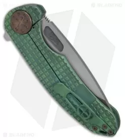 Curtiss Custom Knives F3 Large Frame Lock Knife SF Ti/Green (3.87" Two Tone) 6 Curtiss Custom Knives F3 Large Frame Lock Knife SF Ti/Green (3.87" Two Tone) -Knife Shop Curtiss Knives F3 FLK SF Ti Green 3in Two Tone BHQ 178944 td side