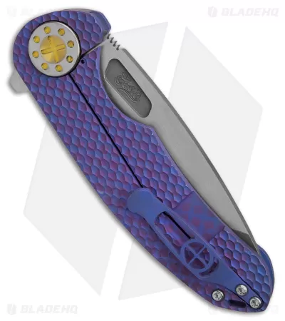 Curtiss Knives F3 Large Frame Lock Knife SPF Ti/Purple (3.8" Two Tone) 3 Curtiss Knives F3 Large Frame Lock Knife SPF Ti/Purple (3.8" Two Tone) - Image 3