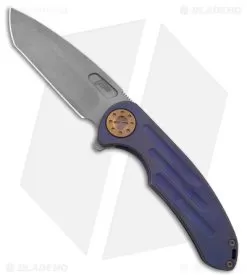 Curtiss Custom Knives F3 Large Frame Lock Knife SPF Ti/Blue (3.8" SW)