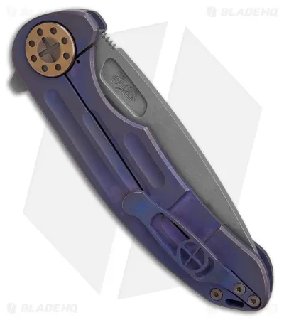 Curtiss Custom Knives F3 Large Frame Lock Knife SPF Ti/Blue (3.8" SW) 3 Curtiss Custom Knives F3 Large Frame Lock Knife SPF Ti/Blue (3.8" SW) - Image 3