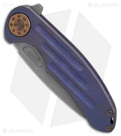 Curtiss Custom Knives F3 Large Frame Lock Knife SPF Ti/Blue (3.8" SW) 2 Curtiss Custom Knives F3 Large Frame Lock Knife SPF Ti/Blue (3.8" SW) - Image 2