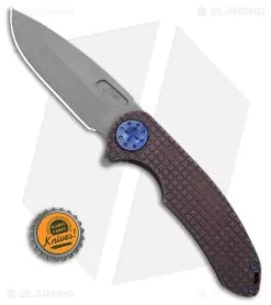 Curtiss Custom F3 Large Frame Lock Knife SF Ti/Root Beer-Bronze (3.87" SW) -Knife Shop Curtiss Knives F3 FLK SPF Ti Root Beer Bronze 3in SW BHQ 178953 td size