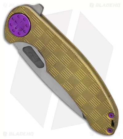 Curtiss Custom Knives F3 Large Frame Lock Knife SPF Ti/Yellow (3.8" Two Tone) 2 Curtiss Custom Knives F3 Large Frame Lock Knife SPF Ti/Yellow (3.8" Two Tone) - Image 2