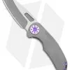 Curtiss Custom F3 Medium Frame Lock Knife Gray Ti/Purple (3" 2-Tone Magnacut)