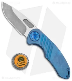 Curtiss Custom F3 Med Slim Frame Lock Knife Blue SW Titanium (3.15 TT MagnaCut) 7 Curtiss Custom F3 Med Slim Frame Lock Knife Blue SW Titanium (3.15 TT MagnaCut) -Knife Shop Curtiss Knives F3 Medium Slim FL Blue SM Milled Ti SW BHQ 172874 jr bottlecap