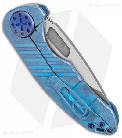 Curtiss Custom F3 Med Slim Frame Lock Knife Blue SW Titanium (3.15 TT MagnaCut) 3 Curtiss Custom F3 Med Slim Frame Lock Knife Blue SW Titanium (3.15 TT MagnaCut) - Image 3