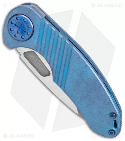 Curtiss Custom F3 Med Slim Frame Lock Knife Blue SW Titanium (3.15 TT MagnaCut) 2 Curtiss Custom F3 Med Slim Frame Lock Knife Blue SW Titanium (3.15 TT MagnaCut) - Image 2