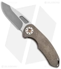 Curtiss Custom Knives F3 Med Slim Frame Lock Knife Bronze SW Titanium (3.15" TT)