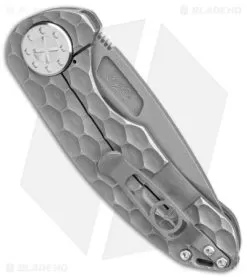 Curtiss Custom F3 Med Slim Frame Lock Knife Gray Titanium (3.15" SW MagnaCut) -Knife Shop Curtiss Knives F3 Medium Slim FL PM Milled Ti BB SW BHQ 172900 jr side