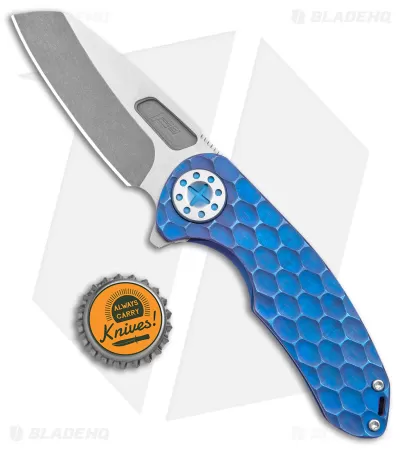 Curtiss Custom F3 Medium Slim Frame Lock Knife Blue Titanium (3.15" TT MagnaCut) 4 Curtiss Custom F3 Medium Slim Frame Lock Knife Blue Titanium (3.15" TT MagnaCut) - Image 4
