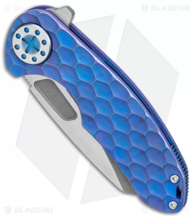 Curtiss Custom F3 Medium Slim Frame Lock Knife Blue Titanium (3.15" TT MagnaCut) 2 Curtiss Custom F3 Medium Slim Frame Lock Knife Blue Titanium (3.15" TT MagnaCut) - Image 2