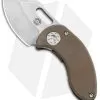 Curtiss Custom Knives Nano Frame Lock Folder Knife Bronze Titanium (1.875" SW)