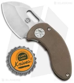 Curtiss Custom Knives Nano Frame Lock Folder Knife Bronze Titanium (1.875" SW) -Knife Shop Curtiss Knives Nano FL Bronze Ti SW BHQ 93082 jr bottlecap