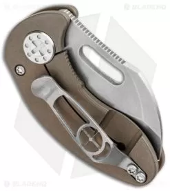 Curtiss Custom Knives Nano Frame Lock Folder Knife Bronze Titanium (1.875" SW) -Knife Shop Curtiss Knives Nano FL Bronze Ti SW BHQ 93082 jr side