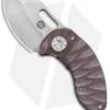 Curtiss Custom Nano Frame Lock Folder Knife Bronze Ti W/ Brown G-10 (1.875" SW)