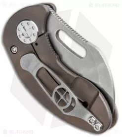 Curtiss Custom Nano Frame Lock Folder Knife Bronze Ti W/ Brown G-10 (1.875" SW) 6 Curtiss Custom Nano Frame Lock Folder Knife Bronze Ti W/ Brown G-10 (1.875" SW) -Knife Shop Curtiss Knives Nano FL Folder Bronze Brown G 10 SW BHQ 93075 jr side