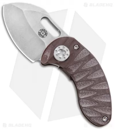 Curtiss Custom Nano Frame Lock Folder Knife Bronze Ti W/ Brown G-10 (1.875" SW) 1 Curtiss Custom Nano Frame Lock Folder Knife Bronze Ti W/ Brown G-10 (1.875" SW)