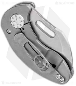 Curtiss Custom Nano Frame Lock Folder Knife Titanium Black/Blue G-10 (1.875" SW) -Knife Shop Curtiss Knives Nano FL Folder Ti Black Blue G 10 SW BHQ 93077 jr side