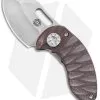 Curtiss Custom Nano Frame Lock Folder Knife Titanium W/ Brown G-10 (1.875" SW)