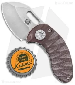 Curtiss Custom Nano Frame Lock Folder Knife Titanium W/ Brown G-10 (1.875" SW) -Knife Shop Curtiss Knives Nano FL Folder Ti Brown G 10 SW BHQ 93074 jr bottlecap