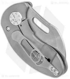 Curtiss Custom Nano Frame Lock Folder Knife Titanium W/ Brown G-10 (1.875" SW) -Knife Shop Curtiss Knives Nano FL Folder Ti Brown G 10 SW BHQ 93074 jr side