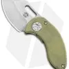 Curtiss Custom Knives Nano Frame Lock Folder Knife Green Titanium (1.875" SW)