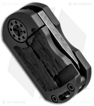 Curtiss Custom ODT Frame Lock Knife Jigged Black Titanium (1" Black Stonewash) 3 Curtiss Custom ODT Frame Lock Knife Jigged Black Titanium (1" Black Stonewash) - Image 3