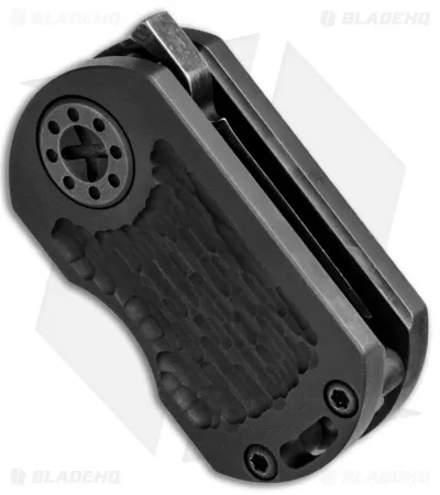 Curtiss Custom ODT Frame Lock Knife Jigged Black Titanium (1" Black Stonewash) 2 Curtiss Custom ODT Frame Lock Knife Jigged Black Titanium (1" Black Stonewash) - Image 2