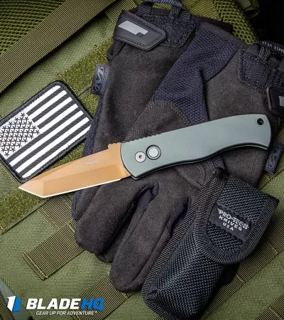 Emerson Pro-Tech CQC-7 Desert Warrior Automatic Knife OD Green (3.25" Copper) 5 Emerson Pro-Tech CQC-7 Desert Warrior Automatic Knife OD Green (3.25" Copper) - Image 5