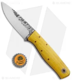 Fiddleback Forge Bush Hermit Fixed Blade Knife Osage Wood (4" Satin) -Knife Shop Fiddleback Forge Bush Hermit Osage Wood Satin BHQ 91817 jr bottlecap