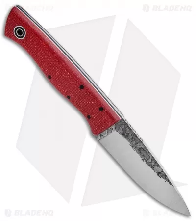 Fiddleback Forge Bushfinger Fixed Blade Knife Cherry Bomb Micarta (4" Satin) 2 Fiddleback Forge Bushfinger Fixed Blade Knife Cherry Bomb Micarta (4" Satin) - Image 2