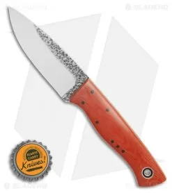 Fiddleback Forge Bushfinger Fixed Blade Knife Chili Pepper Micarta (4" Satin) -Knife Shop Fiddleback Forge Bushfinger Knife Chili Pepper Canvas Orange Liner 4Satin BHQ 121799 LS Bottlecap