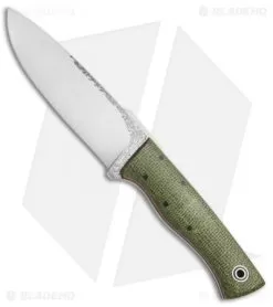 Fiddleback Forge Duke Fixed Blade Knife Evergreen Burlap (5.5" Satin)