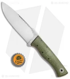 Fiddleback Forge Duke Fixed Blade Knife Evergreen Burlap (5.5" Satin) -Knife Shop Fiddleback Forge Duke Evergreen Burlap BHQ 68634 jr bottlecap