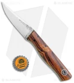 Fiddleback Forge Handyman Fixed Blade Knife Desert Ironwood (3.25" Satin) -Knife Shop Fiddleback Forge Handyman Desert Ironwood Satin BHQ 91813 jr bottlecap