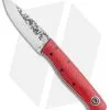 Fiddleback Forge Handyman Fixed Blade Knife Red Burlatex (3.125" Satin)