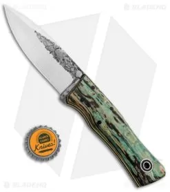 Fiddleback Forge Monarch Fixed Blade Knife Dyed Persimmon (3.625" Satin) -Knife Shop Fiddleback Forge Monarch Dyed Persimmon Satin BHQ 91814 jr bottlecap