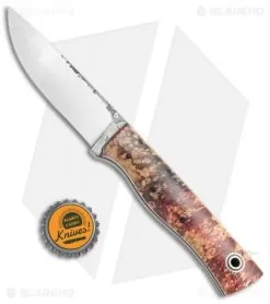 Fiddleback Forge Recluse Fixed Blade Knife Dyed Box Elder Burl (4" Satin) -Knife Shop Fiddleback Forge Recluse Dyed Box Elder Burl BHQ 68636 jr bottlecap